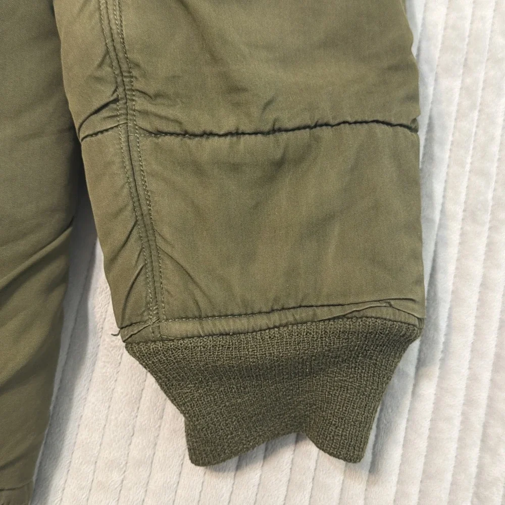 Vintage 1964 USAF Liner Jacket Men's Medium Green Wool Pile Coat Military 60s